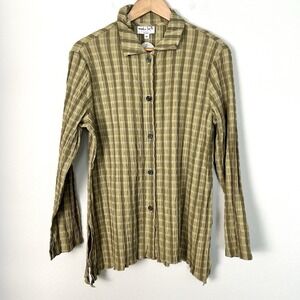 Monika Turtle Moonbeam Button Up Top Womens Medium Vintage 90s Y2K Deadstock